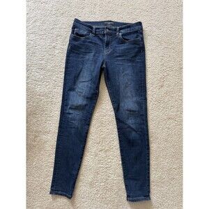 Banana Republic Jeans Womens Sz:28/6P Blue Skinny Mid Rise Stretch Zip Fly Ankle